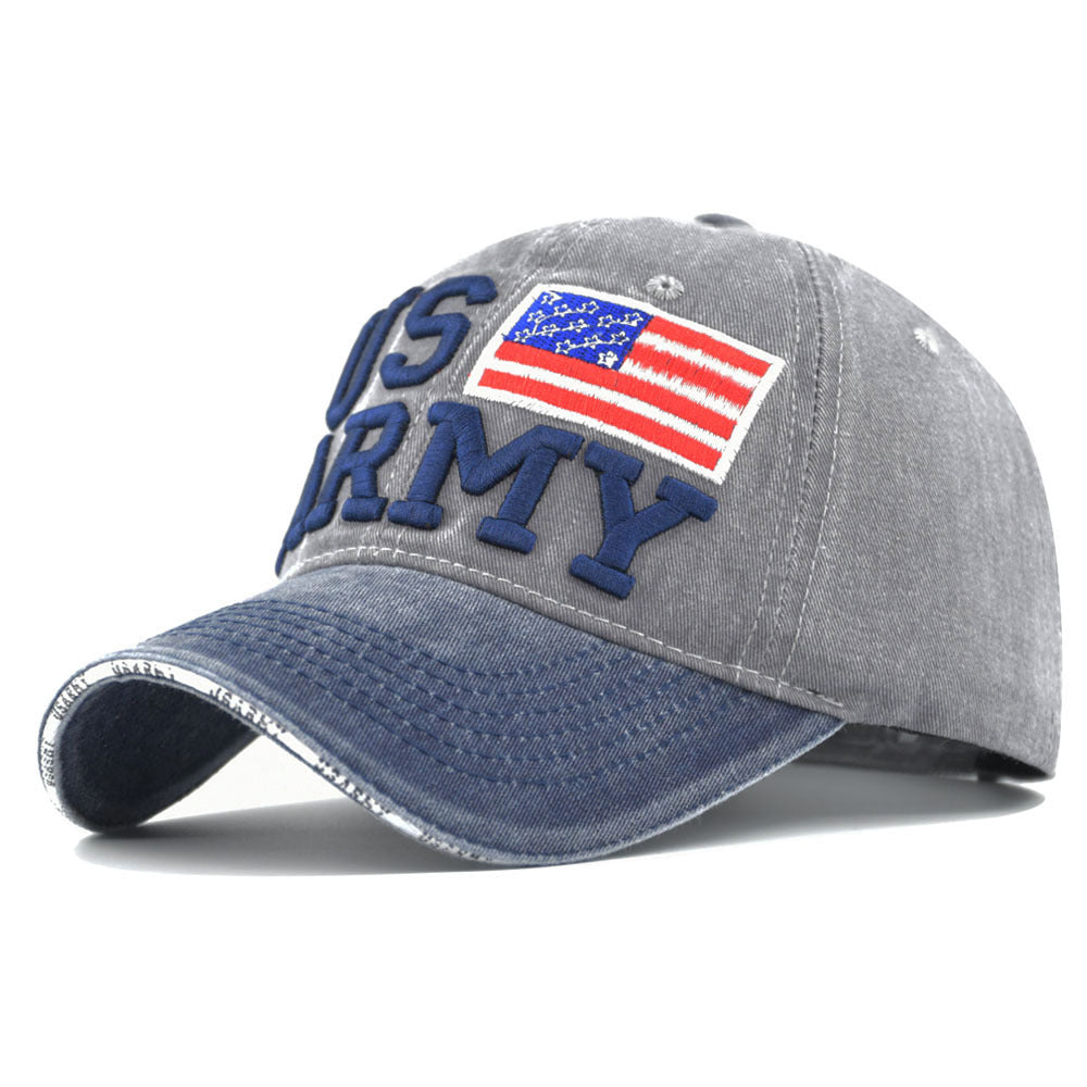 Embroidered Letter Baseball  Men's And Women's Retro Duck Tongue