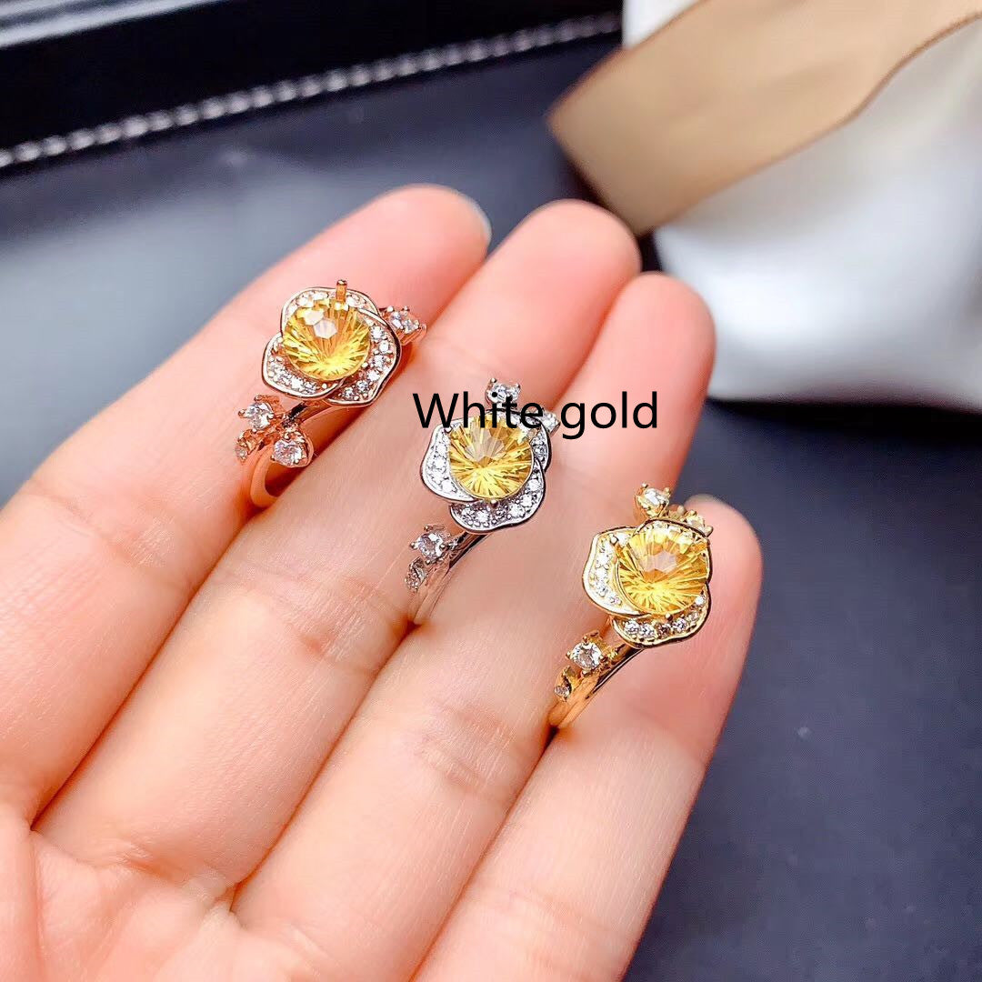 Firework Citrine Ring