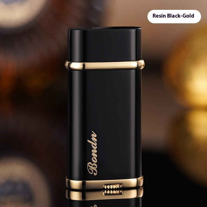 New Grinding Wheel Oblique Fire High-grade Electroplating Resin Craft Retro Men's Gift Open Flame Gas Lighters