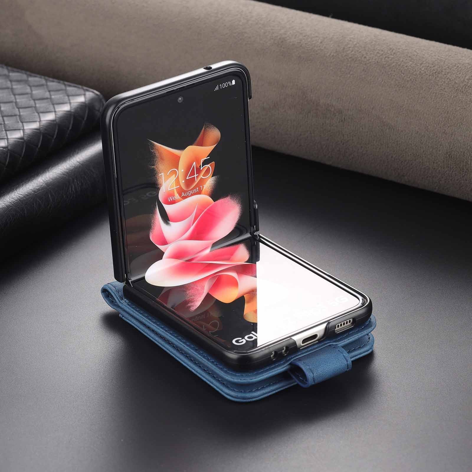 Buckle Phone Case 3 Card Flip Protective Cover