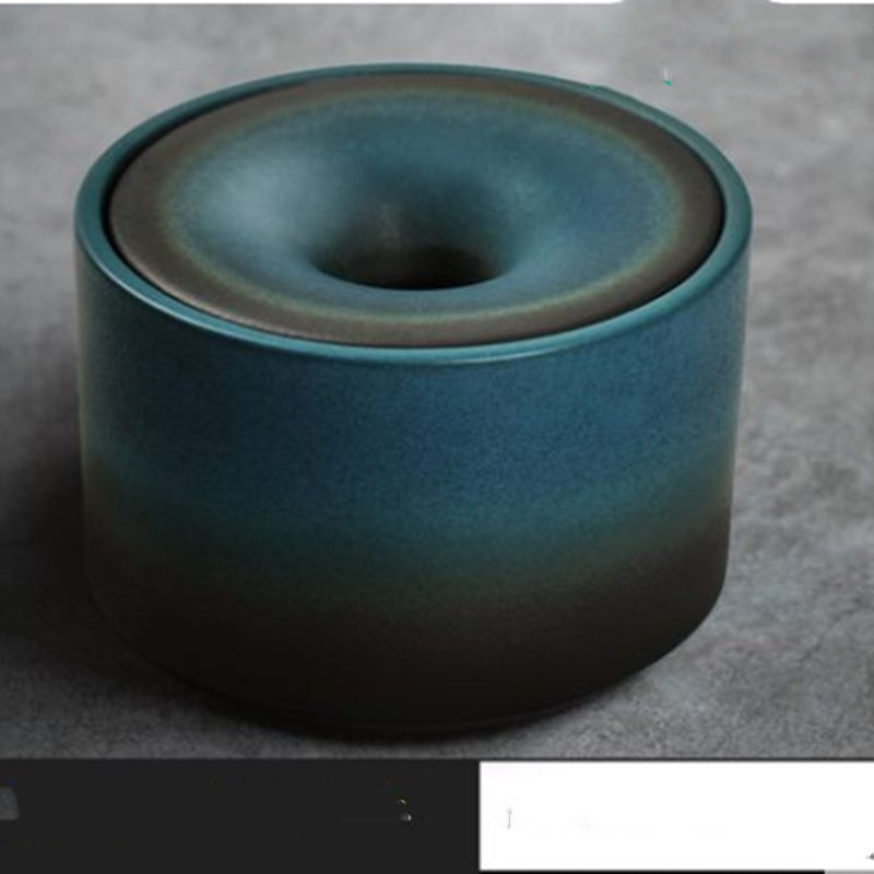 Rough Black Pottery Ashtray Creative Living Room Light Luxury Office
