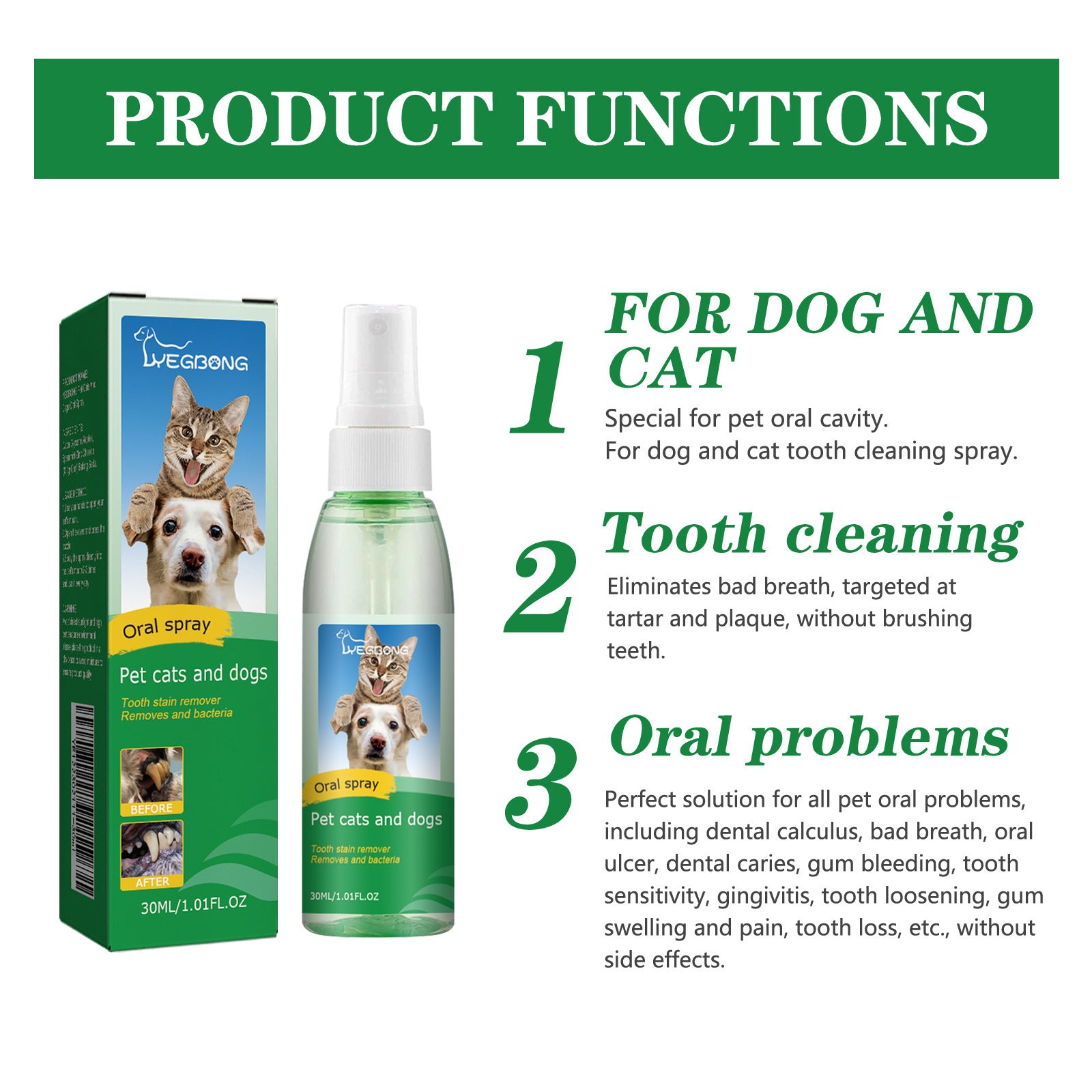 Pet Teeth Deodorant Spray Deodorant Oral Cleaning