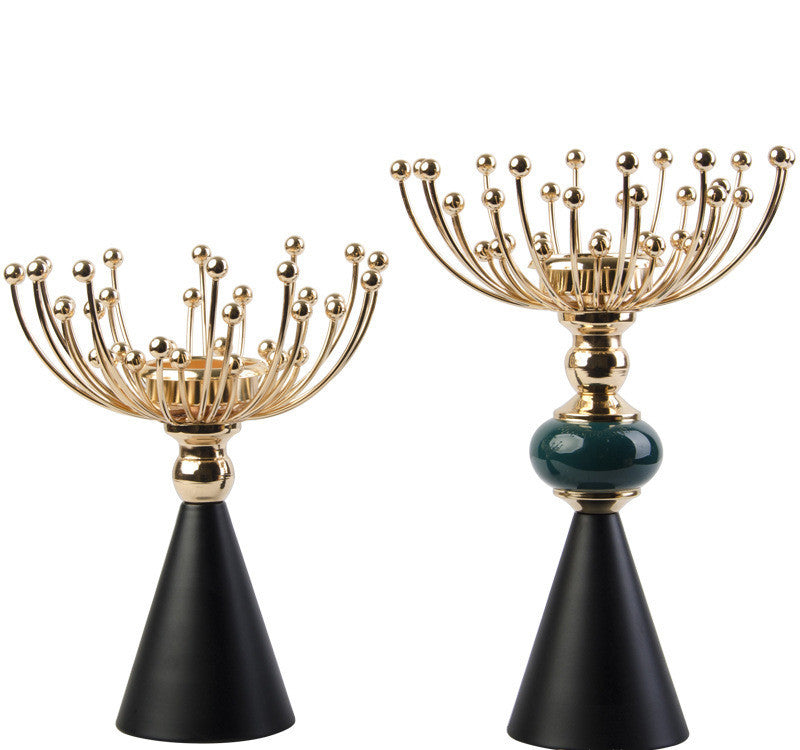 Photophore diffuseur de parfum en métal et céramique