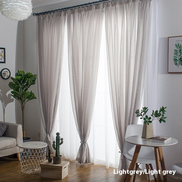Wide Terylene Curtain Window Screen Fabric Solid Color