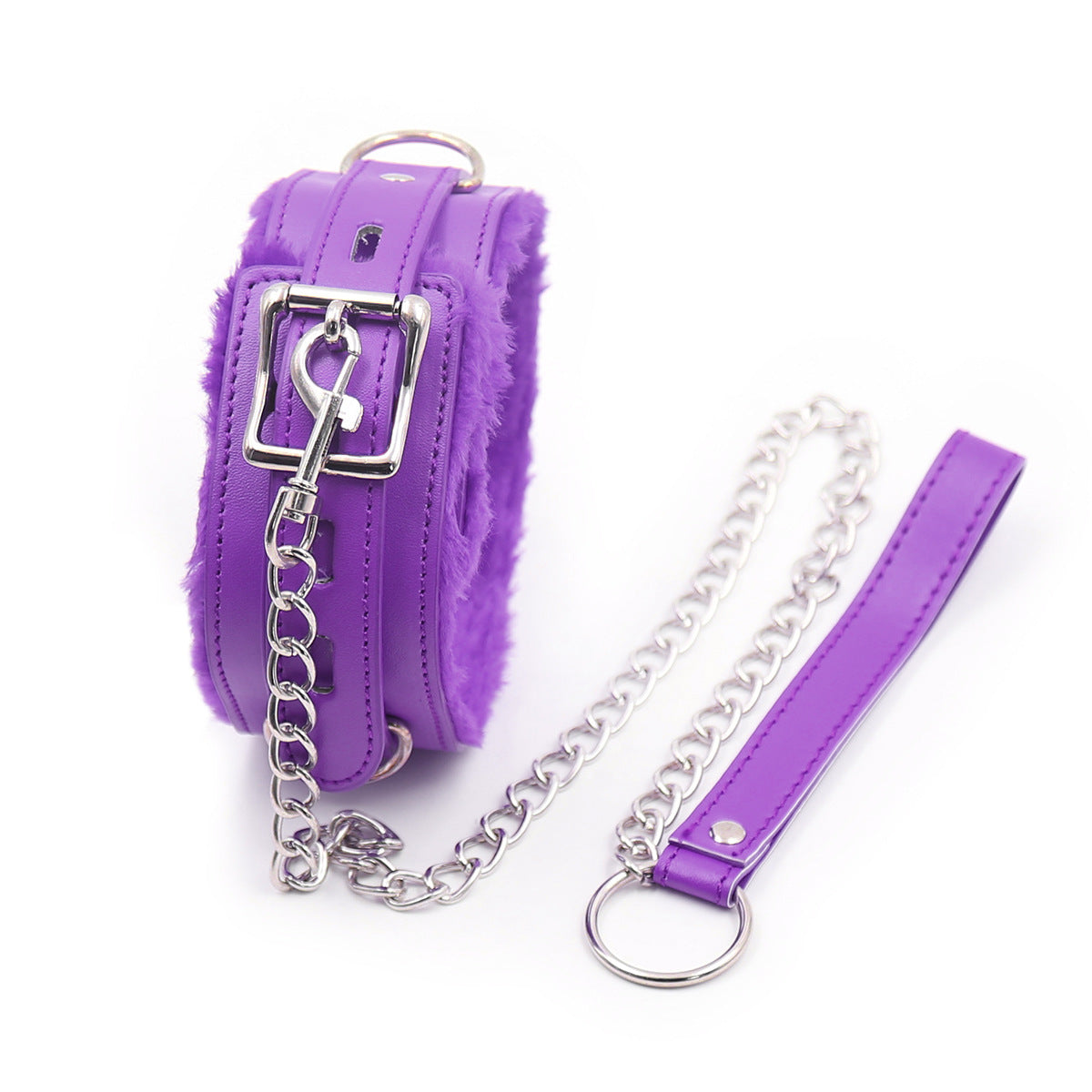 Plush Neck Gaiter, Neck Collar, Dog Leash Buckle, Unisex Neck Chain