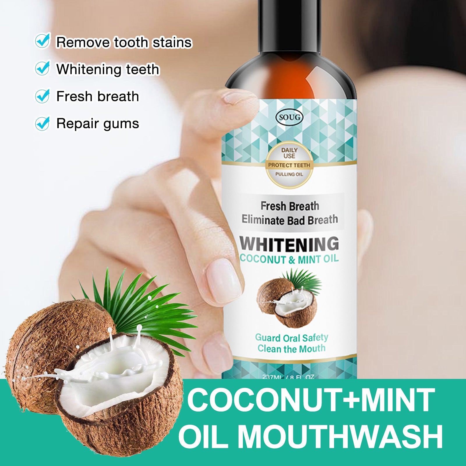 Oral Care Cleaning Gum Bacteria Odor Removal