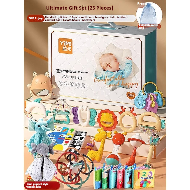 Jouet à clochette à manivelle pour bébé, coffret cadeau de naissance, cadeau d'anniversaire