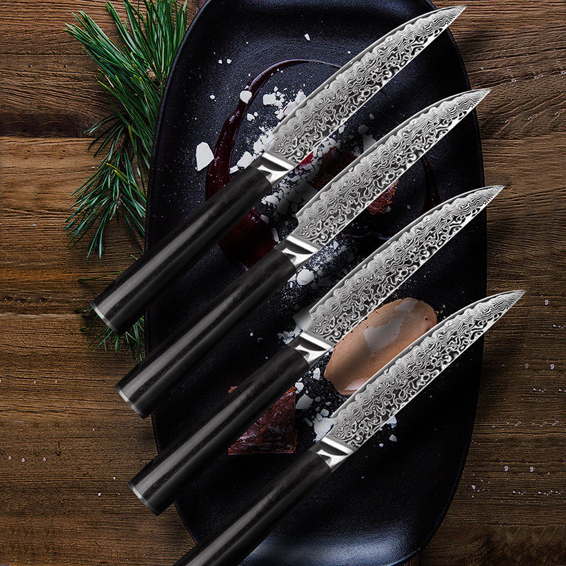 VG10 High Hardness Steel Damascus Steak Knife