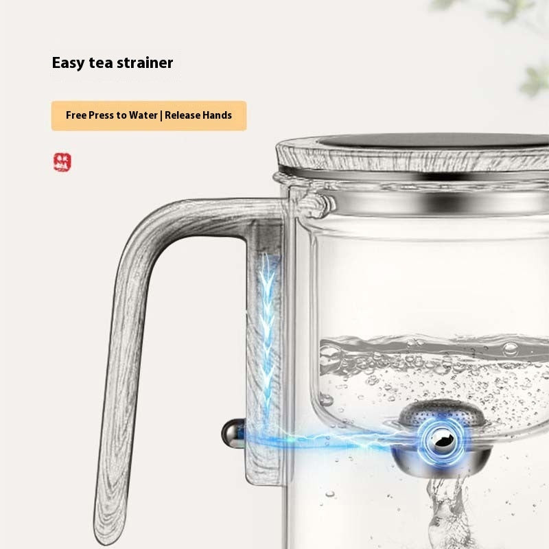 Théière élégante à infuseur en verre, séparation eau et thé, service à thé domestique