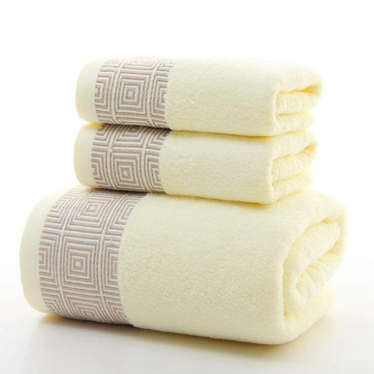 Towel 32-strand Pure Cotton Bath Towel Water Ripple Suit