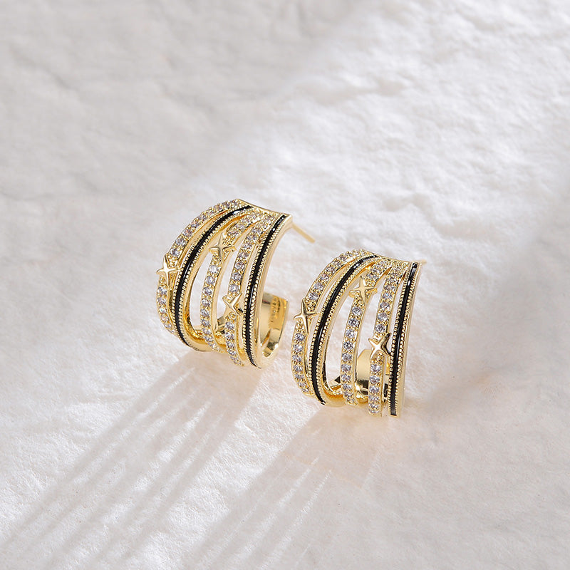 Fashion Metal Irregular Pop Earrings