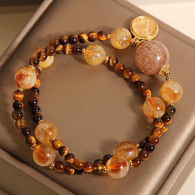 Natural Citrine Tiger-eye Bracelet Women