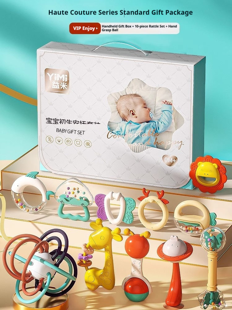 Jouet à clochette à manivelle pour bébé, coffret cadeau de naissance, cadeau d'anniversaire
