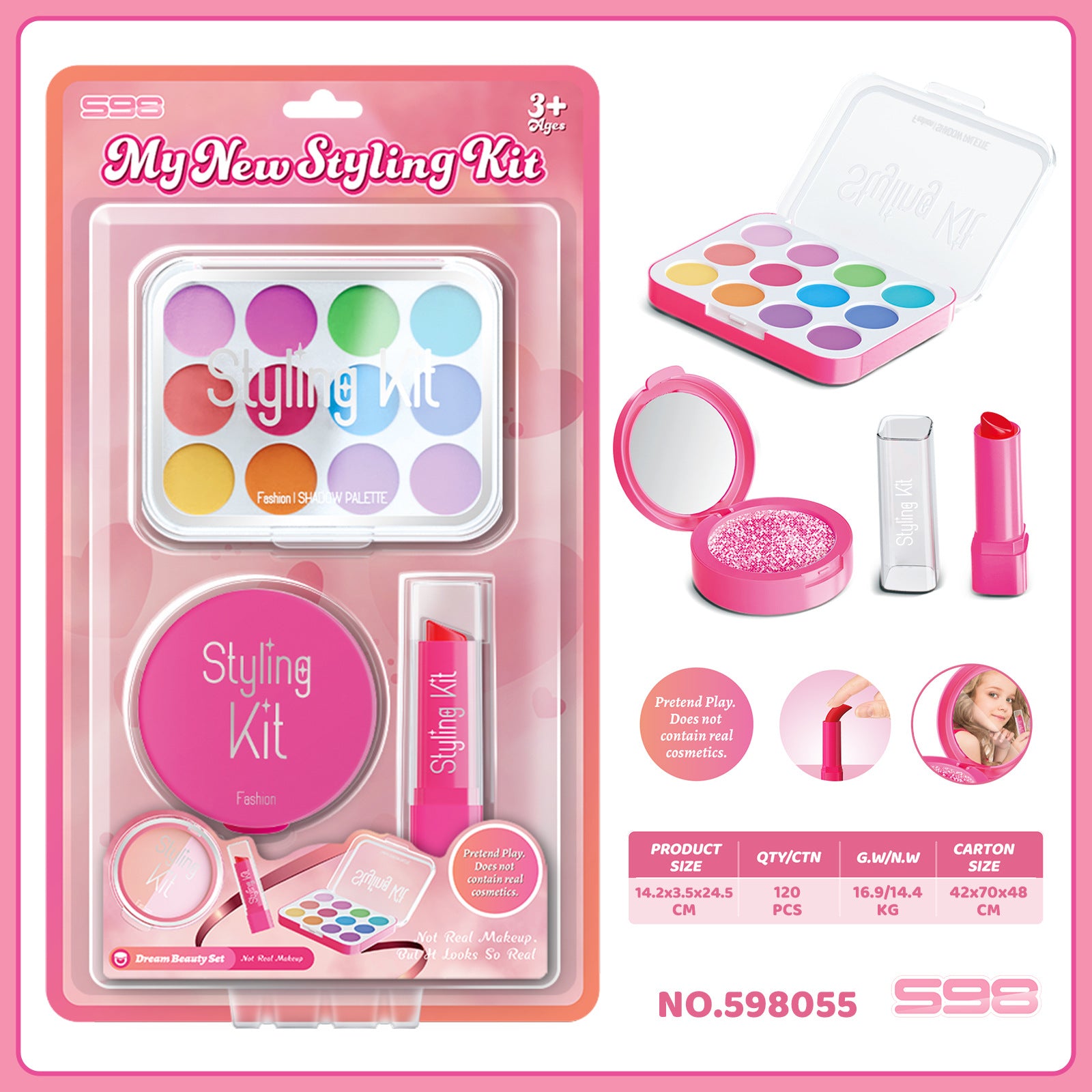 Children's Play House Simulation Makeup Toys Cannot Be Smeared