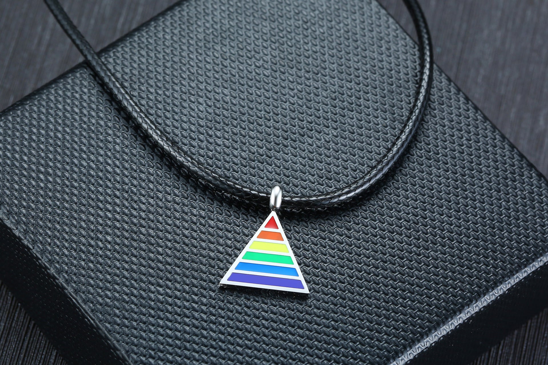 Rainbow Gay Pendant Wax Rope Hip Hop