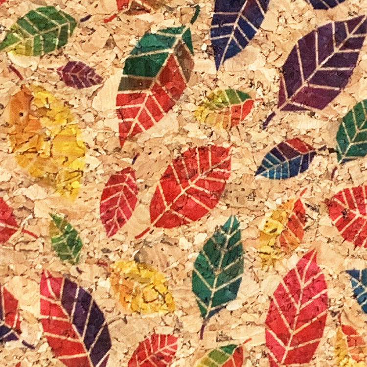 Cork Cloth Leaf Print Wallpaper Oak Bark Luggage Fabric