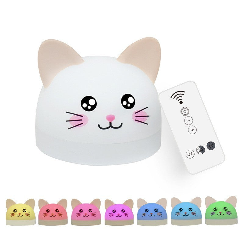 Cute Children With Sleeping Bedside Learning Night Light Alarm Clock