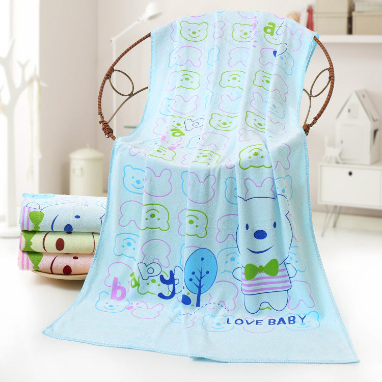 Microfiber Cartoon Cute Printed Bath Absorbent Soft Bath Towel