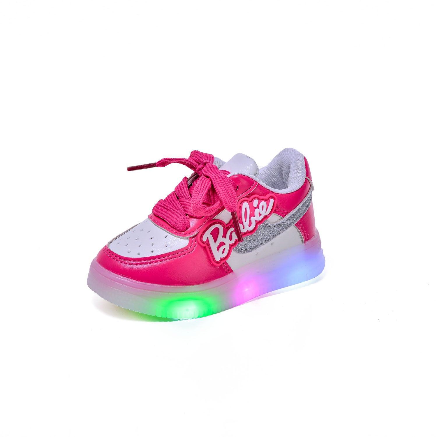 Girls' Soft Soled Casual Letter Illuminated Board Shoes