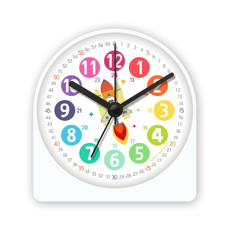 Children Little Alarm Clock Student Only Wake Up Artifact Mute Cartoon Style Bedroom Bedside Night Light