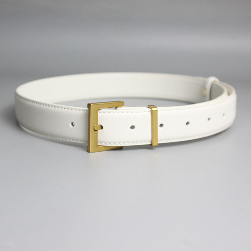 Ceinture en cuir polyvalente pour femme, idéale avec un jean