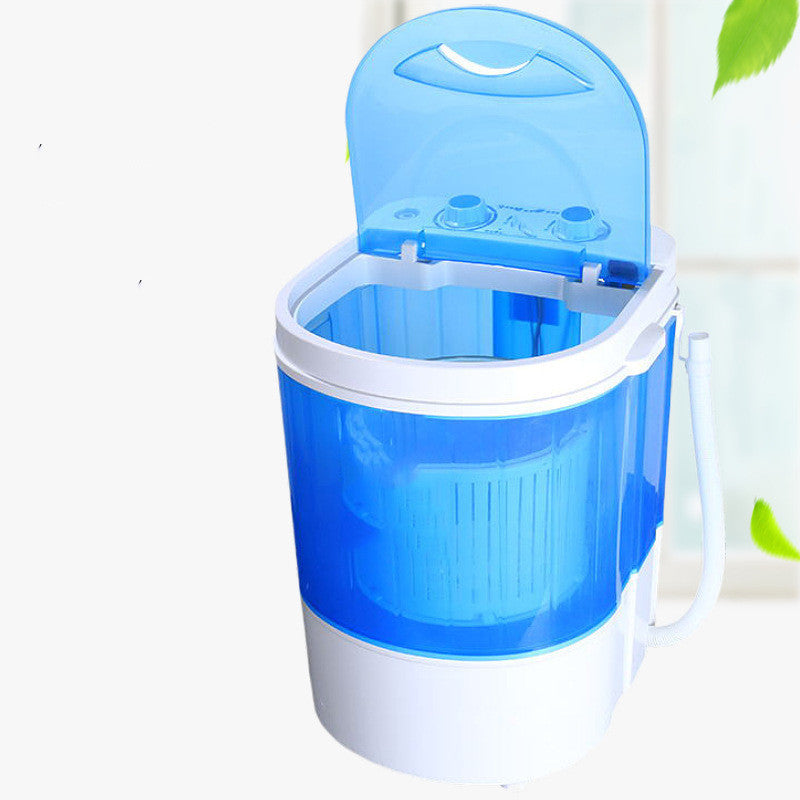 Small Mini Washing Machine Double Button Blue Light Cleaning