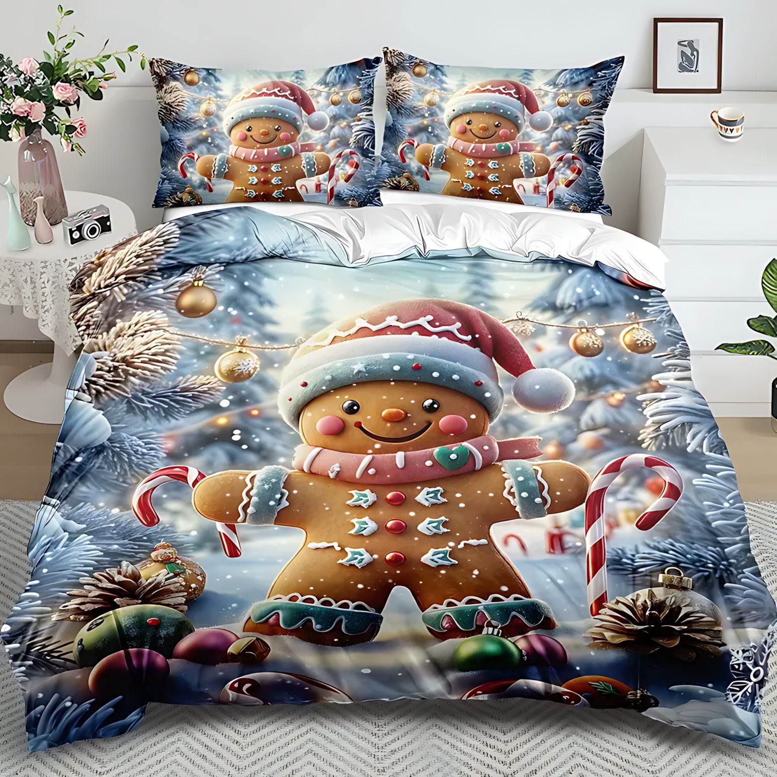 High-definition Digital Printing Brushed Bedding Set