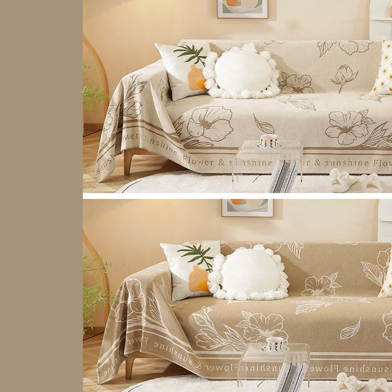Net Celebrity Simple Sand Hair Towel Anti Cat Scratch Sofa Cover Cover Universal All-inclusive
