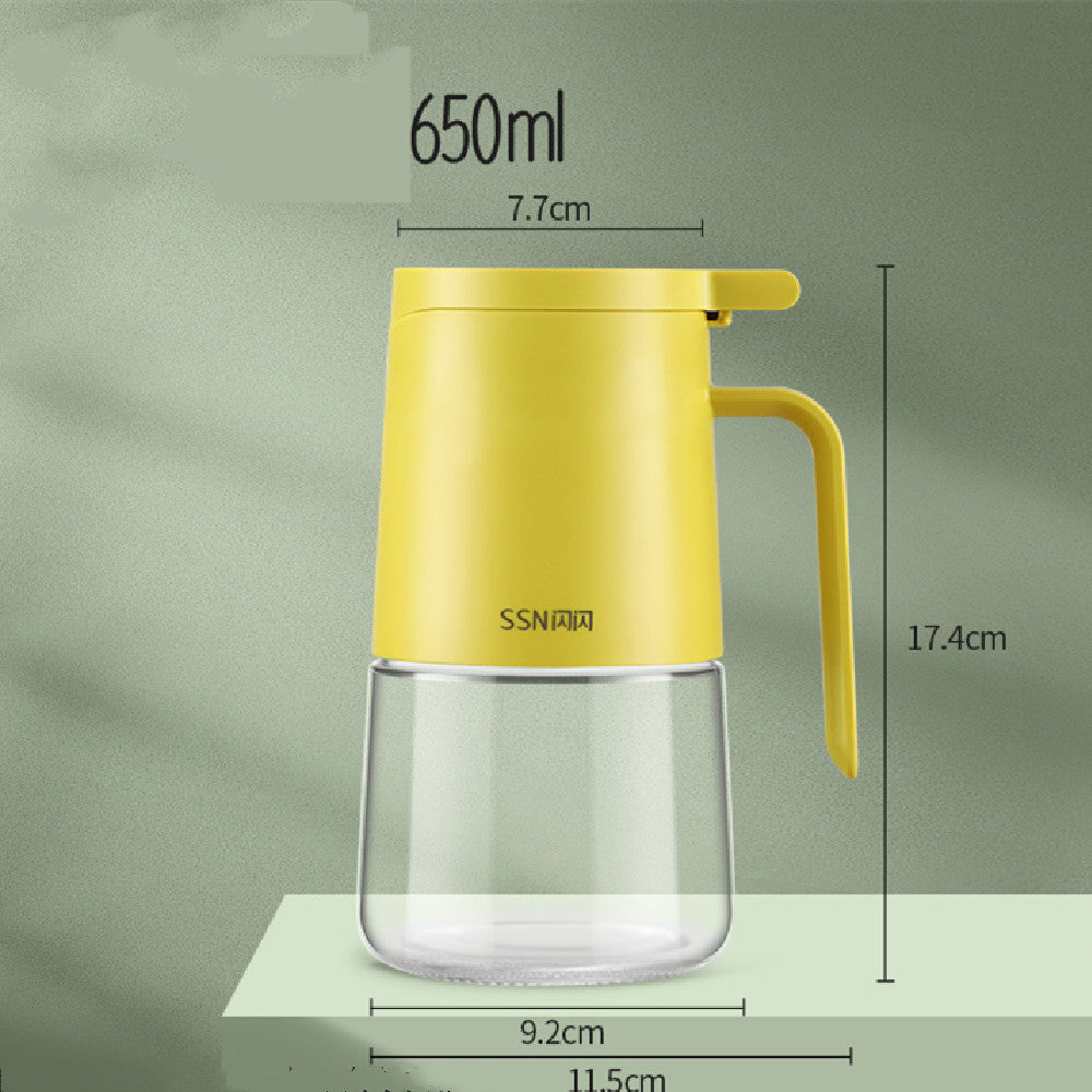 Household Kitchen Non-oil-stick Large Capacity Glass Oiler