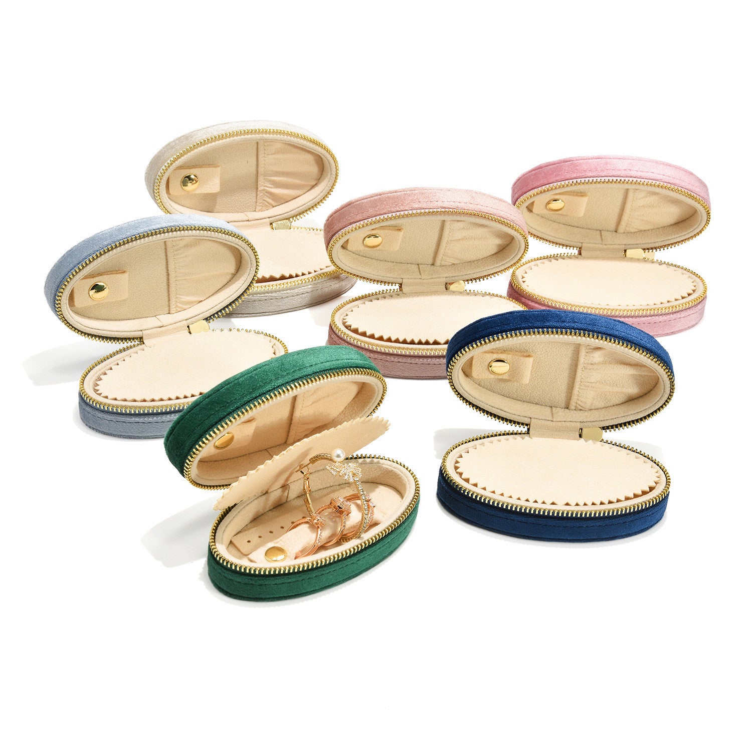 Multifunctional Velvet Jewelry Storage Box