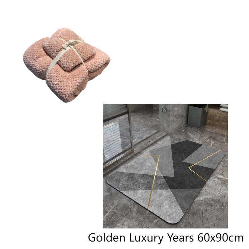 Coral Velvet Pineapple Grid Towel Bath Towel Combination