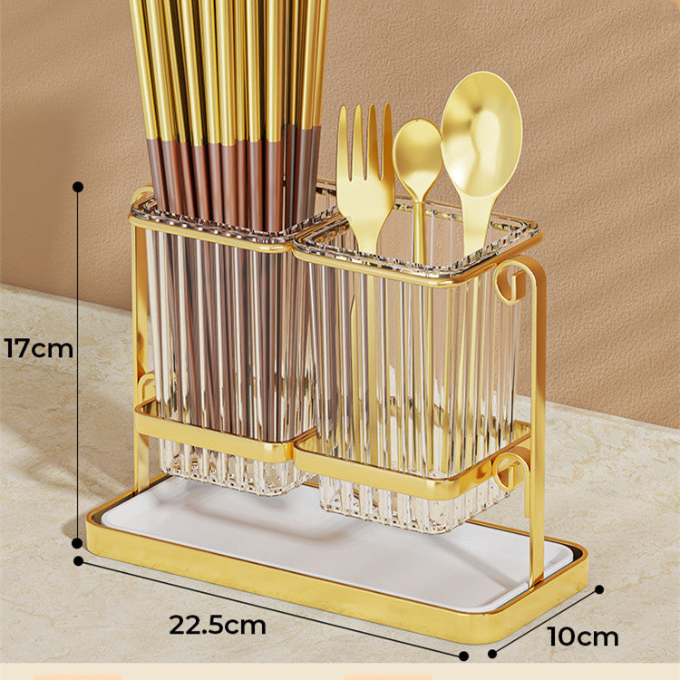Draining Tube Wall-mounted Kitchen Rack Basket Chopsticks Cage