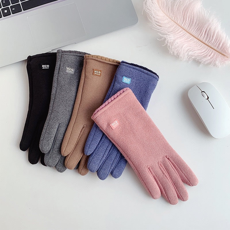 Winter Touch Screen Warm Gloves Simple Riding Cold-proof Fleece Gloves