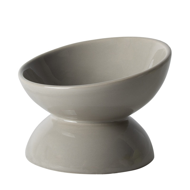 Ceramic Bowl For Cats To Protect The Cervical Spine With Slanted Mouth