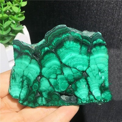 Natural Malachite Green Grinding Slice Mineral Specimen Ornamental Stone