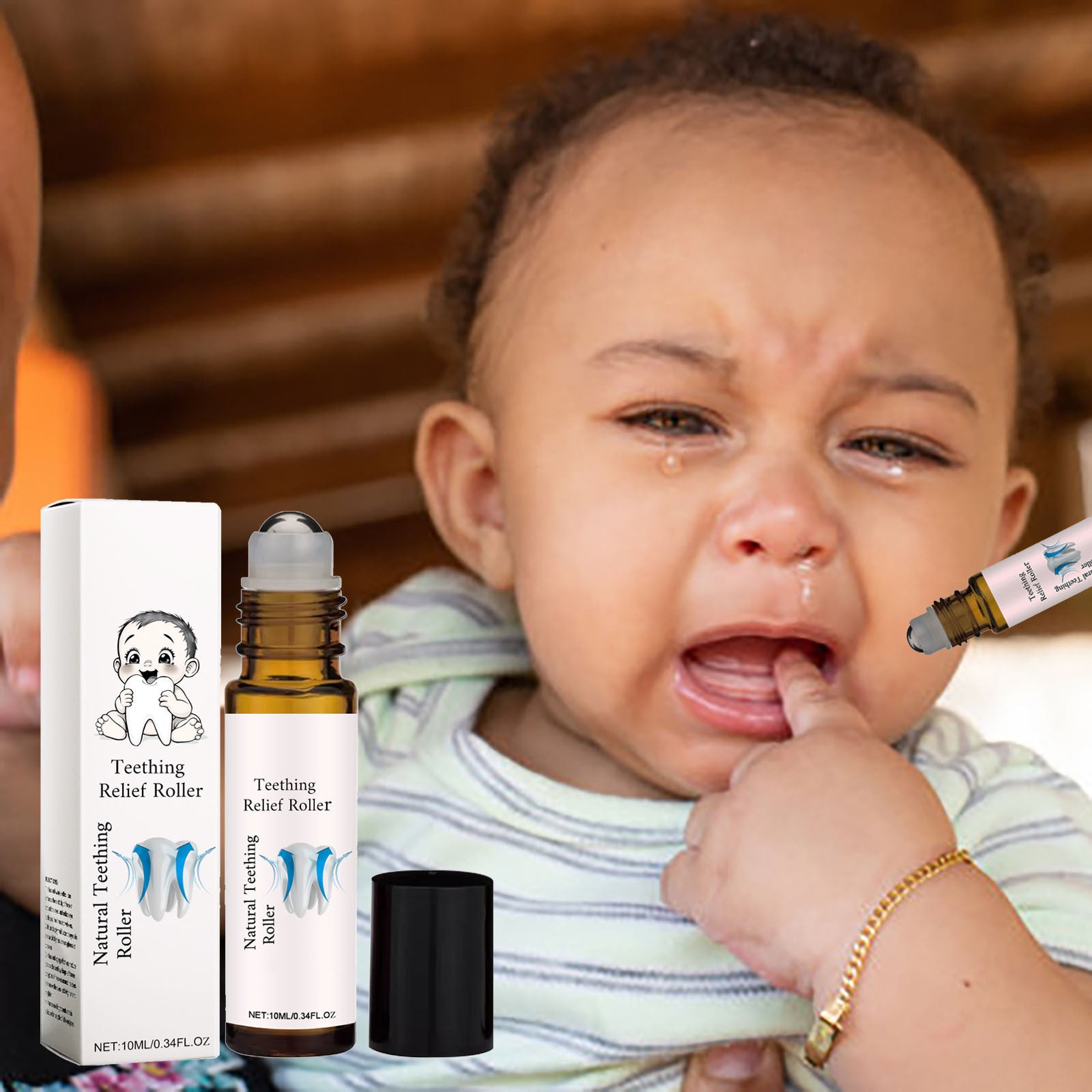 Roller Soothing Moisturizing Soft Baby Skin Roller Teething Essential Oil