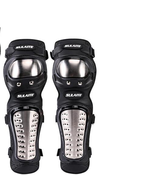 Équipement de protection genoux et coudes en acier inoxydable pour motos de tout-terrain