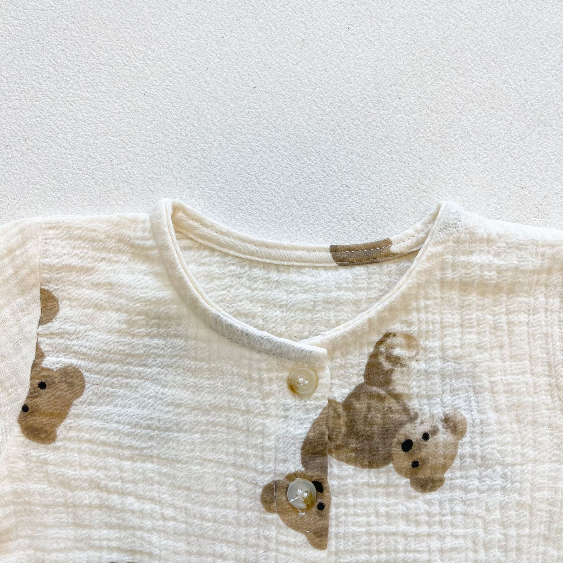 Bear Printed Baby Two Pieces Blouse And Pants