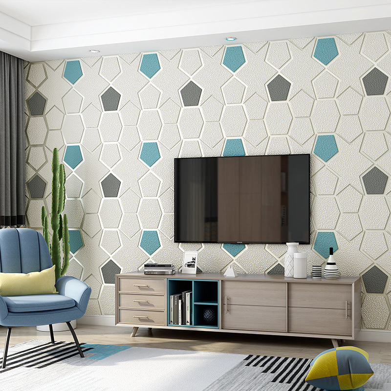 Modern Minimalist TV Background Wall Deerskin Wallpaper