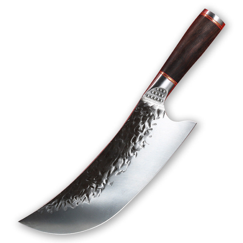 Double Steel Head And Wooden Handle Bone Cutting Knife Kitchen Supplies