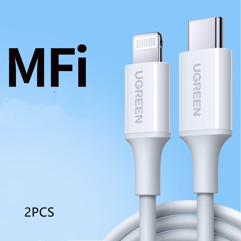 Pd Fast Charge Data Cable Mfi Certified Car 20w Charger Cable Lightning To Typec Short