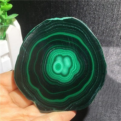 Natural Malachite Green Grinding Slice Mineral Specimen Ornamental Stone