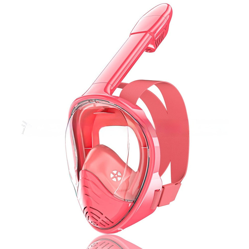 Masque de plongée avec tuba en silicone Masque de plongée entièrement sec Étanche Anti-buée Pour enfants