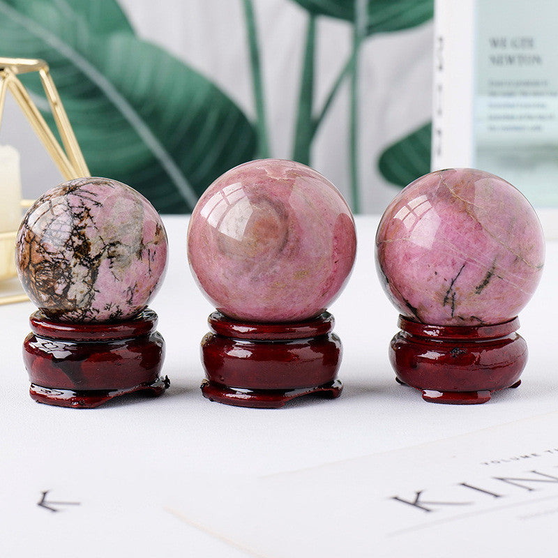 Natural Crystal Rose Stone Ball Ornaments