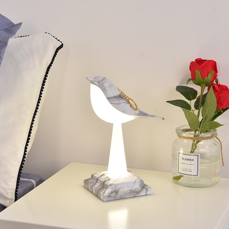 Bedroom Bedside Bird Square Night Light Charging Touch Atmosphere Table Lamp