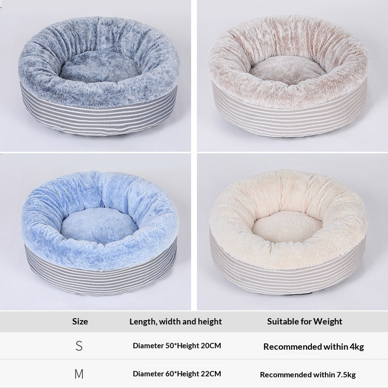 Winter Warm Semi-Enclosed Cat House Cat Mat Deep-Sleep Dog Bed Universal For All Seasons Pet Use
