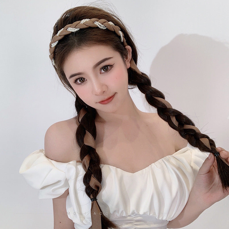 Hair Hoop Female Headdress Fried Dough Twist Braid Braided Hair Clip