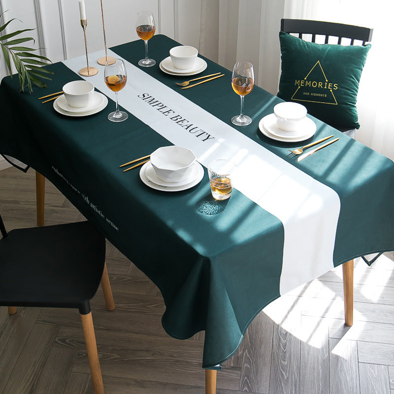 Nappe de table basse en coton et lin, style nordique moderne minimaliste