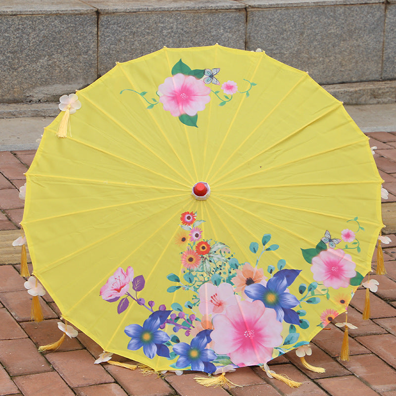 Handmade Dance Performance Printing Silk Umbrella