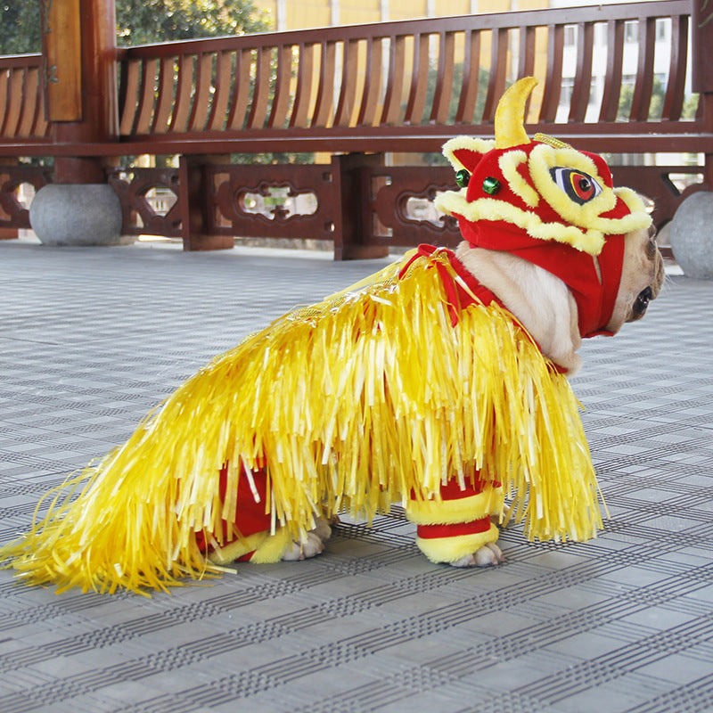 Déguisement d'animal de compagnie Jizai : Vêtements de petit lion pour animaux de compagnie
